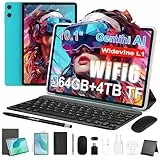 TECLAST P33 Tablet 10.1 Zoll Android Tablets mit 10 Zubehörteile, Gemini AI, 64GB ROM + 4TB TF, 5G WiFi, Widevine L1, Octa-Core, 6000mAh/OTG, Tablet mit Tastatur+Hülle+Stift+Maus+3.5MM Kopfhörer, 2026