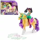 Unicorn Academy Set - Ava und Pflanzen-Magie Leaf mit echter Mähne und Schweif sowie magischer Leuchtfunktion, ca. 12 cm große Originalfiguren zur beliebten Netflix Serie, für Kinder ab 4 Jahren