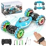 Ltteaoy Gestenoperation RC Auto Für Kinder,4WD 2.4GHz Ferngesteuertes ab 6/7/8/9/10/11/12 Jahre,Doppelseitige Rotierende Off-Road Twist Car 360° Flips mit Licht und Musik,Geschenke Für Kinder