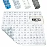HITSLAM Duschmatte rutschfest, Antirutschmatte für die Dusche 53x53cm, Badewannenmatte mit Saugnäpfen-100% BPA-frei, Quadrat Rutschmatte Dusche schimmelresistent & maschinenwaschbar, Transparent