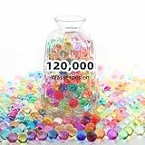 WITCOLOR 120.000 Wasserperlen Bunte, Wassergel Jelly Perlen als Füllmaterial für Vasen, Schwimmkerzen, Hochzeitsdekoration, Weihnachtsdekoration, Blumenarrangements, Wohnraumdekoration