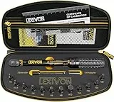 Drehmomentschlüssel Fahrrad & Motorrad, 1/4 Zoll, inklusive 15 teiliges Set Innensechskant Hex und Torx Bits, Messbereich 2-26 Nm mit Verlängerungsstange, torque wrench set Für Rennrad und mehr