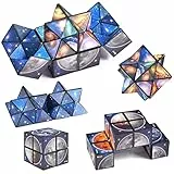 Forhome 2 in 1 Sternenklarer Himmel Zauberwürfel, Infinity Cube, Shashibo WüRfel, Stressabbau Spielzeug, für Kinder und Erwachsene, Shashibo Formwechsel-Box