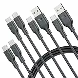 RAMPOW USB C Kabel 4Pack, USB auf USB C Kabel [1M+1M], USB C auf USB C Kabel [1M+1M], iPhone 16 ladekabel, Schnellladekabel USB C iPhone 15 ladekabel, ladekabel USB C für iPhone 16/15/MacBook,Samsung