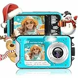 Unterwasserkamera, Yixinxin Digitalkamera wasserdichte UHD 4K 64MP Autofocus mit Einer 32GB Karte Selfie Doppelte Bildschirme wasserdichte Kamera zum Schnorcheln