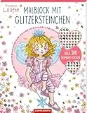 Malblock mit Glitzersteinchen (Prinzessin Lillifee): Über 300 Diamantsticker: 24 Ausmalmotive und 333 funkelnde Aufkleber in Diamant-, Stern- und Herzform und 5 Farben, ab 5 Jahren