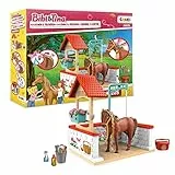 Craze Bibi und Tina Spielzeug Reiterhof Waschplatz Kinder Spielset mit Spielfiguren Bibi und Tina Figuren Spielzeug ab 3 Jahre Martinshof Washing Amadeus 20975