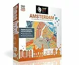 PuzzleMap Amsterdam Puzzle Stadtplan - XXL 500 Teile - Mit Booklet & Faltkarte - 68x48cm Motivgröße - Reiseführer Geschenk Souvenir