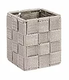 WENKO Aufbewahrungskorb Adria Cubo Taupe - Badkorb, Küchenkorb Fassungsvermögen: 0.404 l, Polypropylen, 7.5 x 9 x 7.5 cm, Taupe