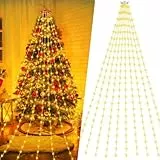 Lichterkette Weihnachtsbaum Christbaumbeleuchtung mit Ring 2,8m 10 Girlanden 280 LEDs, LED Weihnachtsbaumbeleuchtung Außen Innen IP44 Wasserdicht, Christbaum Tannenbaum Lichterkette 8 Modi Warmweiß