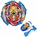 Desamvap Bey Brust Tops B-173 Kampfkreisel Infinite Achilles Metal Fusion DB Bey Layer Kreisel Right Spin Battle Kreisel Spielzeugset mit Starter und Griff, Geburtstag Kinder Spielzeug