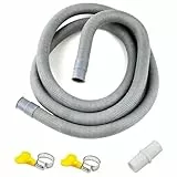 Ablaufschlauch Verlängerung, 0.5/1/1.5/2/2.5/3/4/5/6/7M, Abwasserschlauch Spülmaschine, Ablaufschlauch Schlauch Universal, inkl Schlauchverbinder und Schlauchschellen, für Waschmaschine Geschirrspüler