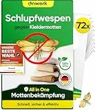 anwerk® Schlupfwespen gegen Kleidermotten - 72 Karten (12 Karten à 6 Lieferungen) - Effektiv Kleider Motten bekämpfen - Alternative zur Mottenfalle, Mottenspray, Pheromonfalle