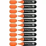 Schneider Job 150 Textmarker (aus recyceltem Kunststoff, ausgezeichnet mit Der blaue Engel) 10er Pack orange