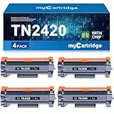 MYCARTRIDGE TN2420 Toner Kompatibel für Brother TN-2420 TN-2410 für Brother MFC-L2710dw MFC-L2710dn MFC-L2750dw HL-L2375dw DCP-L2530DW HL-L2370dn HL-L2350dw DCP-L2510d(4 Schwarz)