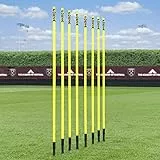 FORZA Slalomstangen – 1,5m oder1,8m sprunghafte Agilität Stangen entweder als 8er-Set oder 16er-Set erhältlich | Federbelastete Traingsstangen (Packung von 8, 1,5 m)
