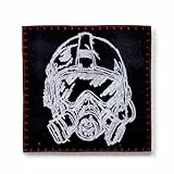 Gasmaske Patch Aufnäher – Cyberpunk Stickerei, Punk Patch, Gaming Patch, Schwarz Bestickt für Jacke & Rucksack – Gas Mask Patch, Cyberpunk Patch Sew On, 9 cm