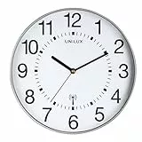 Unilux Funk-Wanduhr Maxi Wave, 37,5cm, silbergrau