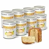 ration1 Camping Dosenkuchen, fertig gebackener Zitronenkuchen, 8x 360g, Kuchen passt in den Rucksack, zum Wandern, als Notvorrat, beim Picknick und für den jeden Tag Verzehr geeignet, 10 Jahre haltbar