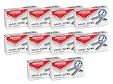 OFFICE PRODUCTS 18071019-19 Heftklammern 10/5 Silbern/ 10.000 Stück - 10 x 1000 Stück/Standart Handtackerklammern/Tackerklammern Büroklammern/Verzinkt