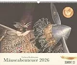 DUMONT - Mäuseabenteuer 2026 – Kinder-Wandkalender Querformat 52 x 43 cm – Mit Illustrationen aus Lindbergh, Armstrong, Edison, Einstein & Earhart: Torben Kuhlmann