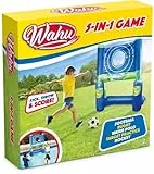 WAHU - 5-in-1 Beine - für den Garten Strand und Pool - 6+ Anzahl von Spielen - Fußball - Bergenzug - Planer - Volleyball, Blau