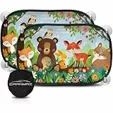 CARAMAZ Sonnenschutz Auto Baby mit UV Schutz, Reach Zertifiziert - Opti-Dark - GSM100+ inkl. Saugnapf - Verdunklung 51x31cm, 2 Stück