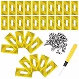 Rasenmäherklingen, 30 Stück Messer Klingen, Husqvarna Automower McCulloch Flymo Kompatible Mähroboter Messer, Mähroboter Ersatzmesser als Ersatzteile (Golden)