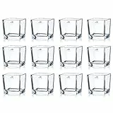 Sandra Rich 12er Set Teelichtgläser Windlichter Cube quadratisch H. 10cm 10x10cm