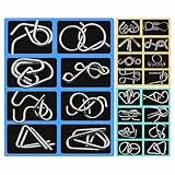 Geduldsspiel Kinder, Knobelspiele Für Erwachsene, 24 Teile Geduldspiele Für Erwachsene Rätsel, Lernspielzeug Und Belohnung Für Unterricht, Familien Jugend Söhne Teenager Töchter Männer Klassenzimmer