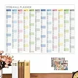 Großer Wandkalender, großer Monatskalender 2026 für Familie mit Maßen 46 x 61 cm, dekoratives Poster für Lebensplanung und Kalender für Lehrer Erwachsene Studenten Zuhause Wohnzimmer Schule Uf