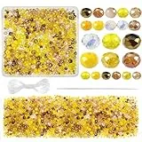 TOAOB 1000 Stück Facettenperlen Gold 4mm 6mm 8mm Glaskristall Perlen Facettierte Glasperlen für Armbänder Halskette Ohrringe Schmuckherstellung