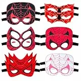 YFCHOTI Maske Set, 12pcs Party Cosplay Filzmasken für Kinder, Cartoon-Spinne Halbmaske für Maskenball Halloween Karneval Kostüme, Kindergeburtstag Mitgebsel Kleine Geschenke für Jungen und Mädchen