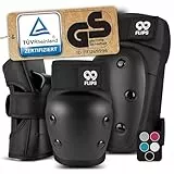 99FLIPS Inliner Schoner Erwachsene mit GS [6er Set] DIVE - L in Schwarz - Schoner Inliner Damen schützer erwachsene - Knieschoner Kinder 12 Jahre protektoren Skateboard