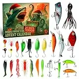 Funewest Angel Adventskalender 2025, 24 Tage Horror Weihnachtskalender, Geschenke für Männer, Fischer, Erwachsene, Teenager, Jungen