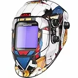 ARCCAPTAIN Schweißhelm Automatik Real Colour Vollautomatik Schweisshelme mit Extra Großem Sichtfeld 10X9cm, Wahre Farbe Schweißerhelme Breiter Schatten 4/9-13 für ARC TIG MIG