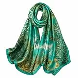 FAIRYGATE Schals und Tücher Damen Seide Tuch Satin Stola Festlich Shawl für Brautkleider Abendkleider Sommer Seidenschal Elegante Party Weicher Schal Seidentuch 98033