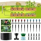 Bewässerungssystem Garten,20M DIY Bewässerung Kit,Micro Drip System Automatisch Tröpfchenbewässerung Bewässerungssystem Misting System für Garten Gewächshaus Balkon Flower Bed Terrasse Pflanzen