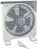 Eaxus® Tischventilator - Kraftvoller 40W Box Ventilator Fan mit Timer & 3 Geschwindigkeitsstufen