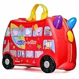 TRUNKI x Peppa Pig Kinderkoffer zum Aufsitzen – Zum Mitnehmen in die Kabine zugelassenes Kindergepäck, 18 l Kinderreisetasche, Kinderkoffer auf Rädern für Mädchen und Jungen