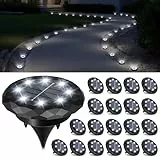 Solpex 20 Stück Solarlampen für Außen Garten, 8 LED Solar Bodenleuchten Aussen, IP65 Wasserdicht Gartenbeleuchtung, Terrassenbeleuchtung für Weg, Einfahrt, Pool, Garten, Hof (Weiß)