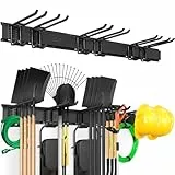 VEVOR Garagen-Werkzeug-Organizer, 362,9 kg maximale Tragfähigkeit, Wandhalterung, Hof, Garten, Lagerregal, Organisation, strapazierfähig, mit 6 verstellbaren Haken und 3 Schienen, f r Gartengerät