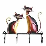 Tooarts Schlüsselanhänger, Schlüsselbrett, Schlüsselbrett, Kleiderbügel, Garderobe, Haken, Katze, Wanddekoration, Metall
