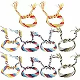 Holibanna 10 Stück Nepal Gewebte Freundschaftsbänder Verstellbare Geflochtene Armbänder mit Einem Quastenverschluss für Frauen Mädchen