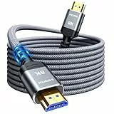 SNOWKIDS Glasfaser HDMI Kabel 8K 12M, HDMI 2.1 Kabel 48Gbps Ultra Highspeed 8K@60Hz 4K@120Hz 7680P eARC HDR10 DTS:X 3D HDCP 2.2&2.3, Kompatibel mit PS5/4/3 HDTV Monitor