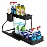 Unter Waschbecken Regal 2 Etagen, Ausziehbarer Organizer höhenverstellbar