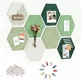 Sechseckige Filz Pinnwand Selbstklebend: 8 Stück Vision Board Memotafeln Pinwand Wanddekoration Korkwand für Büro Küche, Fotos Memos