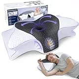 SAHEYER Nackenkissen Memory Foam Orthopädisches Kissen, Ergonomisches Kopfkissen Nackenstützkissen, Seitenschläferkissen Schlafqualität Verbessern, 70 x 40 x 15/12 cm, Grau