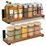 Diwoker Gewürzregal für Wand, Küchenregal Hängend, Spice Rack für Küche, Schweberegal für Wände (2 Stück)