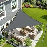 Sunnylaxx 3x3x3m Sonnensegel Dreieckig, Wasserdicht Sonnenschutz Sunsegel Color Anthrazit, 95% UV-Schutz,für Außenbereich,Garten
